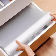 Wadayu Non Adhesive Drawer Liner, 60x500cm Washable Plastic Shelf Liner, Cupboard Pad Liner for Kitchen Pantry Refrigerator
