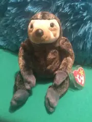 Ty SLOWPOKE the Sloth - Ty Beanie Baby with Tag Protector