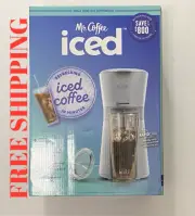 Mr. Coffee Iced Coffee Maker with Reusable Tumbler and Coffee Filter - White