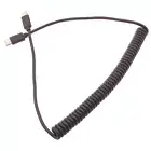 USB-C to TYPE-C Coiled Cable Fast Charger Cord Power Wire Sync for Cell Phones
