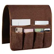 Sofa Armrest Organizer Non-Slip Arm Chair Hanging Caddy Remote 35"x19" Coffee