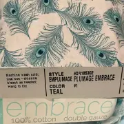 Blue Peacock Feather Cotton Double Gauze Fabric 18" x 52" Shannon Fabrics New
