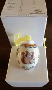 Hutschenreuther 2001 SPRING EGG Porcelain Egg Ornament - Squirrel NEW