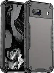 [RUNGOS] for Google Pixel 8a Case Translucent Matte [Remarkable Mil-Grade Shockproof] [Slim Fit, Anti-Slip Side] [Wireless Charging] 10Ft Drop Tested Bumper Cover for Google Pixel 8a Phone Case 2024