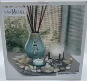 San Miguel Reverie Reed Garden Sea Grass & Lotus Fragrance Oil Diffuser Set New