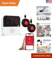 Comprehensive WiFi Elderly Alert System: 2 SOS Buttons & Smartphone Connectivity