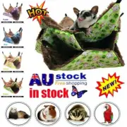 Pet Hammock Hamster Rat Bird Parrot Ferret Hanging Bed Cushion House 2 Layer JQ