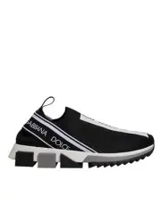 Dolce&Gabbana Sorrento Women Black Sneakers Polyester Casual Trainer Shoes EU 37