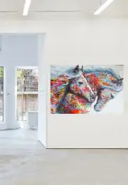 Running Horses Print Picture posters Art Painting Framed Wall Home Decor poster