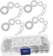 Zerodeko Washer Assortment Set 360pcs Stainless Steel Hardware Washer Storage Box for Secure Fastening