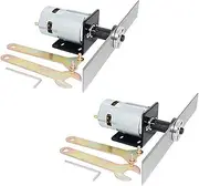 Mellisso 2X DIY Lawn Mower Set DC 12V 775 Motor Manganese Steel Blade Garden Moving Tools Mini Tool Grass Cutting Machine