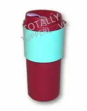 Tupperware Tumbler Eco To Go Cup Hot or Cold Sleeve 16 oz. Vineyard Blue ❤️