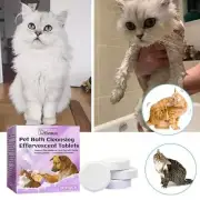 10Pcs/Box Bath Effervescent Tablet Effective Tool Pet Bath Cleaning NEW AU