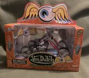 Von Dutch Kustom Cycles Cruel World Black & Red 100% Die-cast Jada Toys New