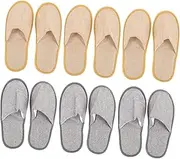 WRITWAA Disposable Slippers for Home 6 Pairs Living Room Shoes Men's Indoor Guest Slippers