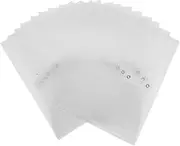 Operitacx 12Pcs Clear Document Storage Bags Reusable Transparent File Pockets for Receipts and Notes Organizer for Office and School Use