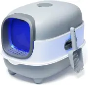 Cat Litter Box with Automatic Sand-Proof cage Sterilization and Deodorization...