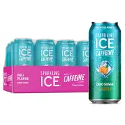 Caffeine Tropical Punch Sparkling Water with Caffeine, Zero Sugar, with Antioxid