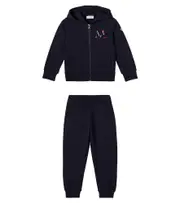 [Moncler Enfant] Moncler Enfant Logo cotton jacket and sweatpants set Y 14 blue