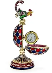 Rooster with the Surprise Clock Royal Inspired Easter Egg