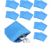 24 Pieces Silver Storage Bags Anti Tarnish Cloth Bag Zippered Silver Keeper Anti Tarnish Silver Protection Bags Jewelry Storage Cloth Silver Protec