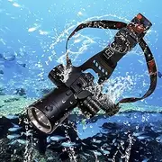 Goldengulf Aluminum Waterproof Diving Swimming Hiking Camping Hunting Fishing Headlamp Underwater 1800 Lumen Safety Head Light Flashlight
