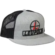 Leupold Reticle Flat Brim Trucker Cap Heather - Black OS