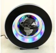Magnetic LED table Lamp, Rotating/spinning Globe with educational world map