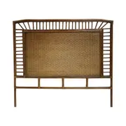 [Florabelle Living] Cayman Queen Bedhead with Woven Rattan Inset