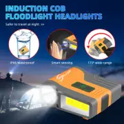 Rechargeable Cap Clip-on LED Headlamp Headlight Hat Sensor Torch Light Fishing