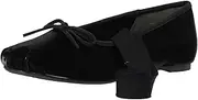 [EVOL] (イーボル) Evor Women's Round Ballet Shoes with Removable Ribbon Ties, Black, 23.0 cm