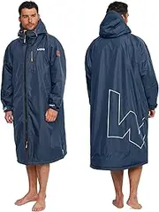 [WAVE] Oversized Waterproof Fleece-Lined Changing Robe | Quick Dry Wetsuit Changing Coat | Unisex