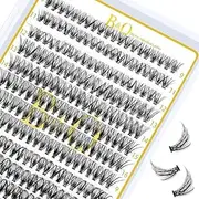 Backski Lash Clusters 40D-0.07D-9-16 B&Q LASH Individual Lashes 280 False Eyelash 10D 20D 30D 40D Extensions Cluster DIY at Home (40D-0.07D,9-16mix)