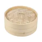 Food Steamer with Lid Easy to Clean Healthy Cooking Bamboo Steamer Basket Wood