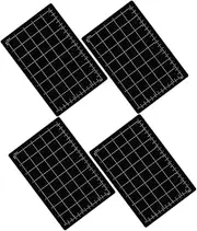 LIGHTAOTAO 4pcs Magnetic Cutting Pad Magnetic Tool Parts Pad Magnetic Display Board Tool Magnet Tray Magnetic Cutter Holder Magnetic Sewing Guide Magnet Tool Tray Black Rubber