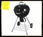 57cm Jumbuck Black Porcelain Enamel Steel Phoenix Charcoal Kettle BBQ - GENS-201