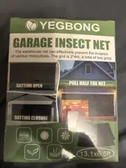 13’x6.5’ Garage Door Screen Magnetic Single Heavy Duty Mosquito Insects Mesh Net