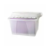 Crystalfile Porta Box with Files Clear Lid and Base (32L)