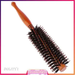 Wood Barrel Brush Roller Round Hairbrush for Flipping Hair &