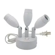 3W Three Heads LED Wall Mount Spotlight Adjustable Picture Light Plug In Lamp