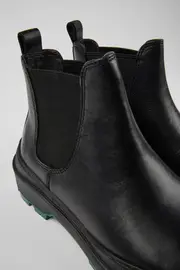 Brutus Trek MICHELIN Black leather ankle boots for women