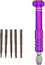 Mini Screwdriver Set, Purple Multifunctional Screwdriver 5-in-1 Small Magnetic Precision Pocket Tiny Screw Driver Set for Eyeglass, Sunglass, Watch, Jewelry, Computer Repair Tool Kit