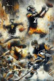 Pittsburg Pro Sports Teams 12x18 Wall decor flag Free Shipping