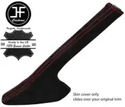 RED STITCHING REAL SUEDE HANDBRAKE GAITER FITS RENAULT CLIO MK2 1999-2005
