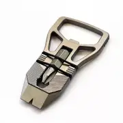 New Titanium Alloy Keychain Pry Bar Crowbar Opener Outdoor Multi EDC Tool