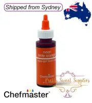 NEON BRITE ORANGE Chefmaster Gel Colour 2.3oz Cake Fondant Buttercream Icing