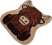 Highland Cow Door Mat - Funny Welcome Mat for Indoor & Outdoor Use, Anti-Slip, Protection, Dirt-Resistant, Home Decorative Front Door Mat