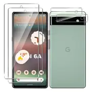 4Pcs Set Tempered Glass Screen Protectors and Camera Lens Protectors Compatible with Google Pixel 6/6A/6 Pro