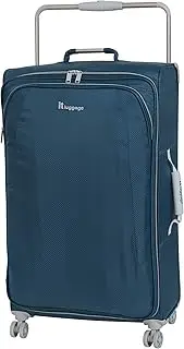 [it luggage] 27.6" World's Lightest 8 Wheel Spinner, Ashes with Vapor Blue Trim