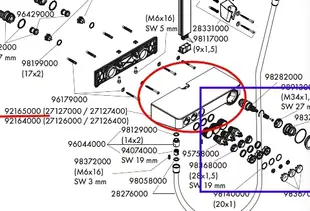 【麗室衛浴】德國Hansgrohe 3jet 定溫淋浴花灑 27127 龍頭專用零件閥芯配件目錄